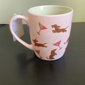Doxie & Martinis Ceramic Coffee Mug by Dwell Studio NWT